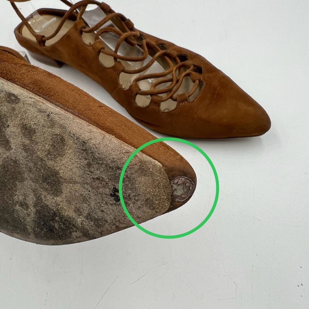 Stuart Weitzman Stringdown Suede Lace-Up Flat Ama… - image 4